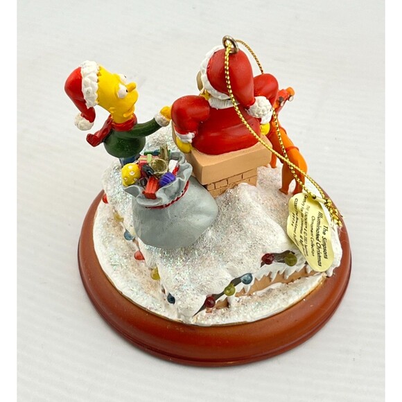 SIMPSONS Bradford Christmas Tree Ornament Illuminated “Fat Chance” Santa Homer - Picture 3 of 7